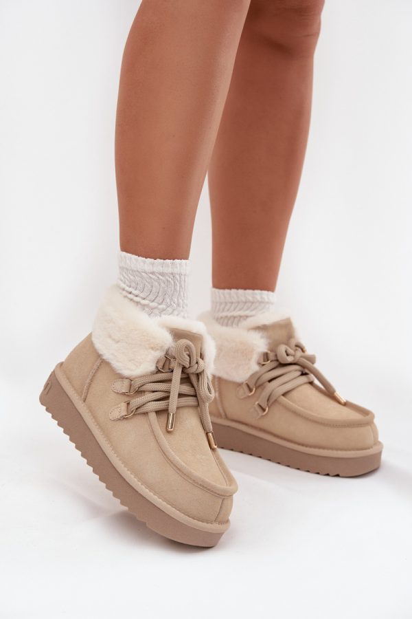 beige Snow boots model 220521 Step in style