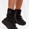 Black Snow Boots in Women`s Ankle Boots & Booties with Fabric, Warmers, Footbed, Upper Height and Platform Height