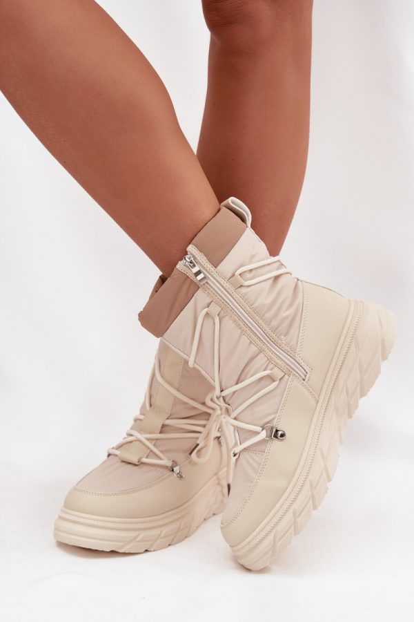 beige Snow boots model 220527 Step in style
