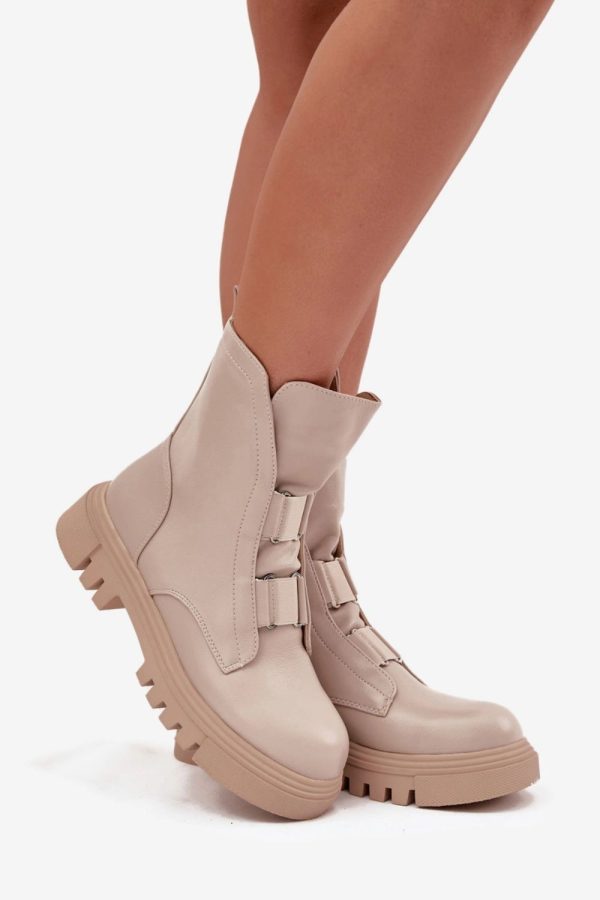 beige Boots model 220503 Step in style