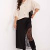 1101144 Black Lace Skirt in Skirts with Spandex and Polyester