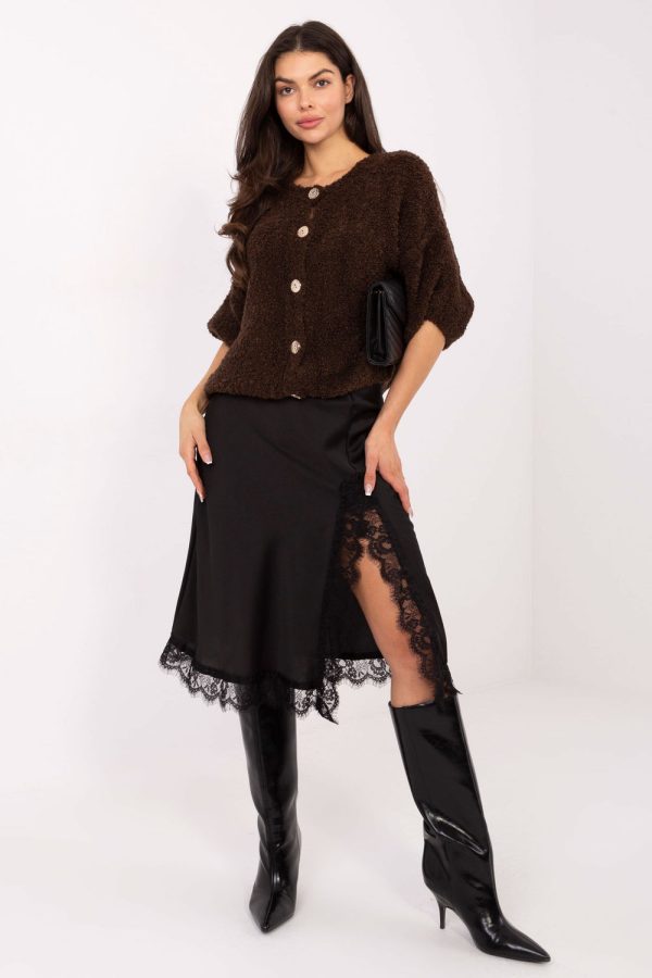 Black Skirt in Skirts with Spandex and Polyester