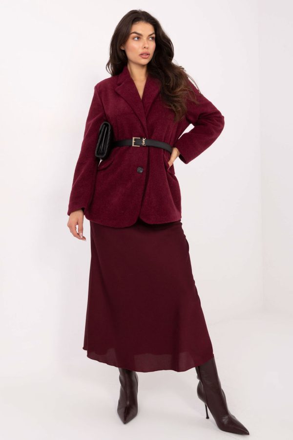 Red Coat in Women`s Coats, Jackets with Polyester