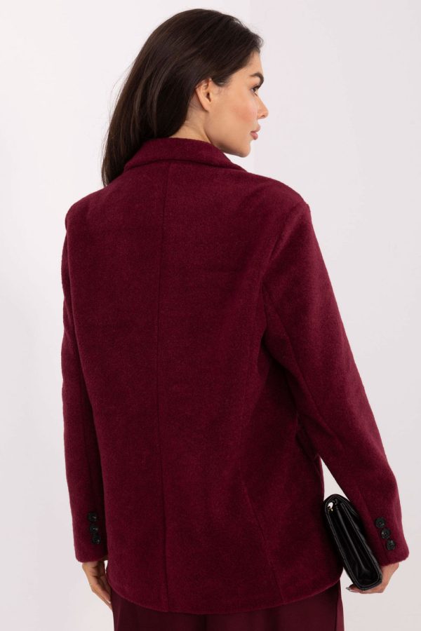 Red Coat in Women`s Coats, Jackets with Polyester