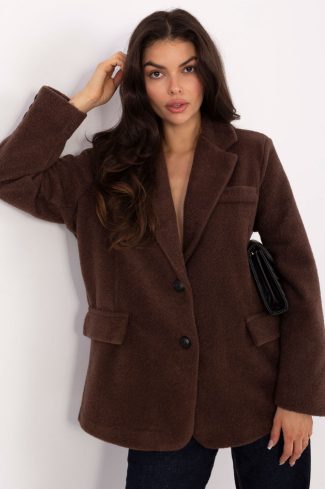 Brown Coat in Women`s Coats, Jackets with Polyester