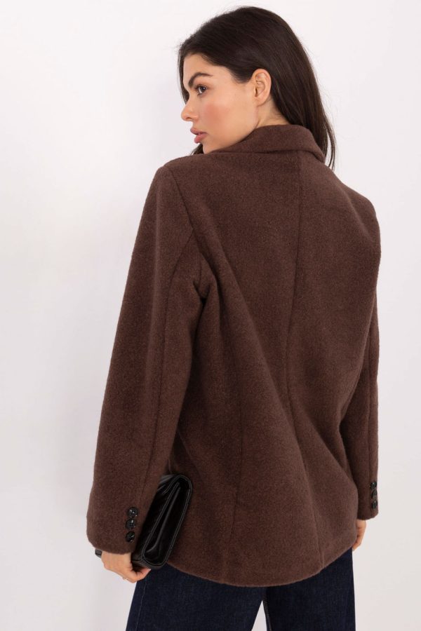 Brown Coat in Women`s Coats, Jackets with Polyester