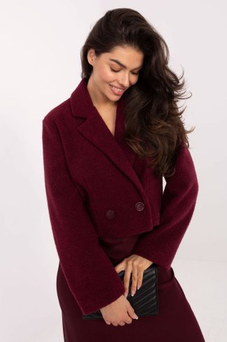 Red Coat in Women`s Coats, Jackets with Polyester