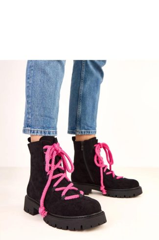 Black Boots in Women`s Ankle Boots & Booties with Fabric, Footbed, Upper Height and Heel Height