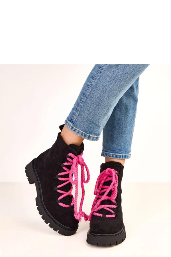 Black Boots in Women`s Ankle Boots & Booties with Fabric, Footbed, Upper Height and Heel Height