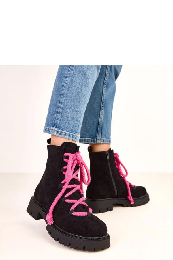 Black Boots in Women`s Ankle Boots & Booties with Fabric, Footbed, Upper Height and Heel Height