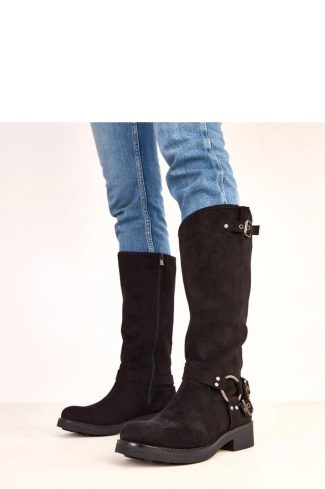 Black Thigh-Hight Boots...Fabric, Footbed, Upper Height and Heel Height