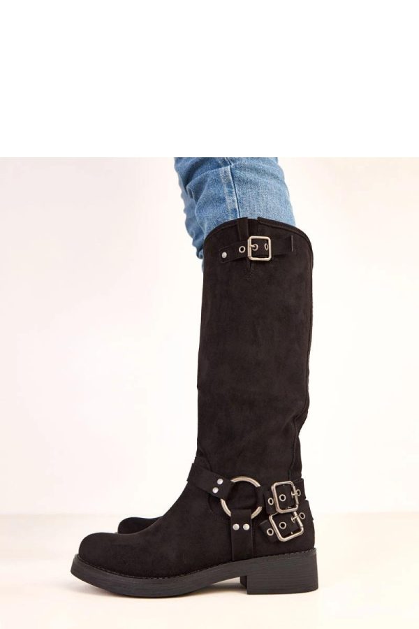 Black Thigh-Hight Boots...Fabric, Footbed, Upper Height and Heel Height