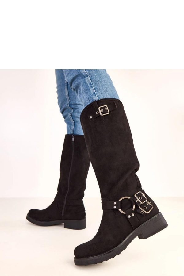 Black Thigh-Hight Boots...Fabric, Footbed, Upper Height and Heel Height