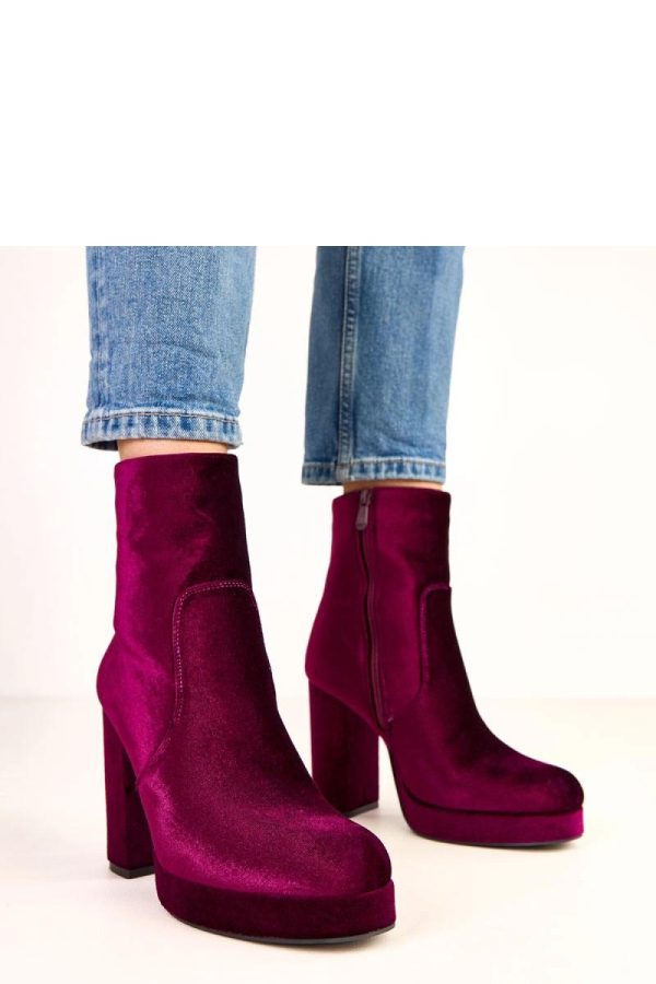 Violet Heel Boots...Fabric, Footbed, Upper Height, Heel Height and Platform Height