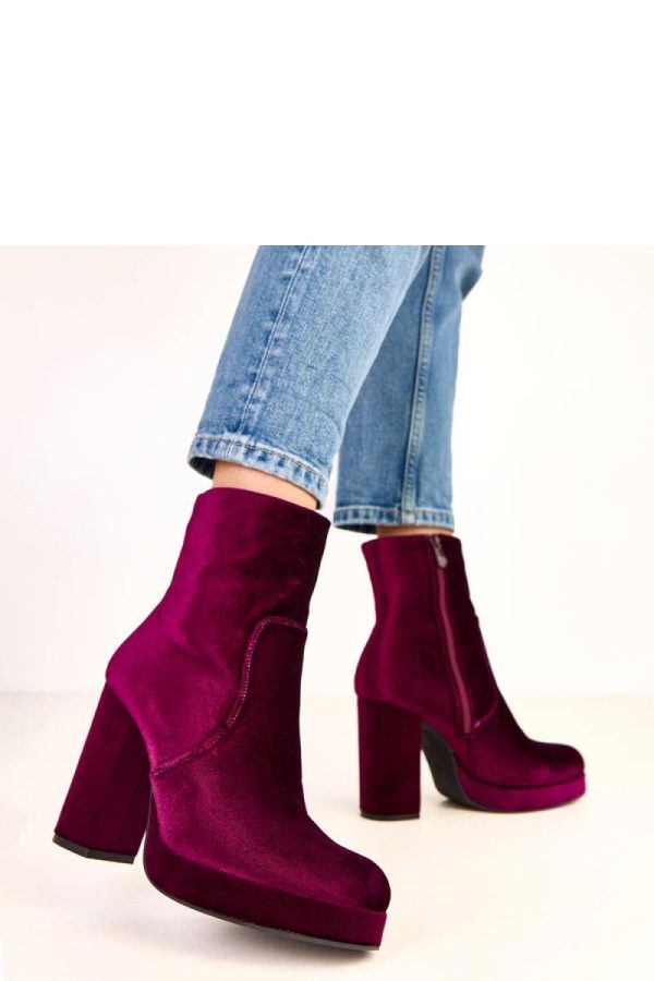 Violet Heel Boots...Fabric, Footbed, Upper Height, Heel Height and Platform Height