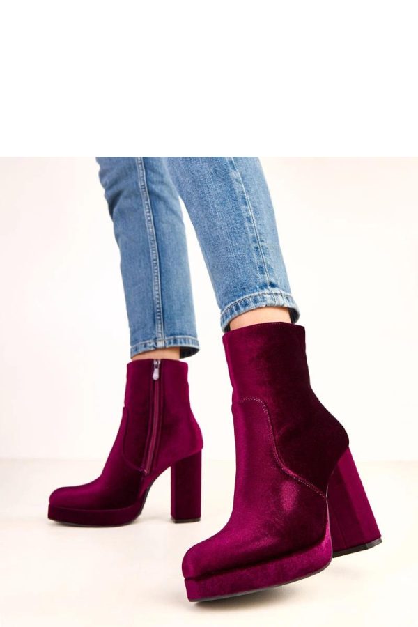 Violet Heel Boots...Fabric, Footbed, Upper Height, Heel Height and Platform Height