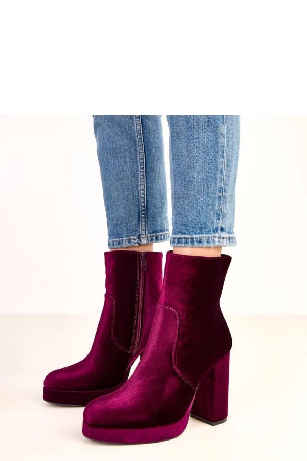 Violet Heel Boots...Fabric, Footbed, Upper Height, Heel Height and Platform Height