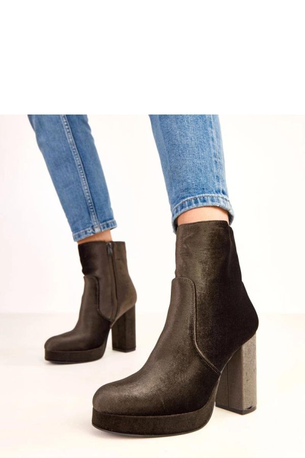 Green Heel Boots..Fabric, Footbed, Upper Height, Heel Height and Platform Height