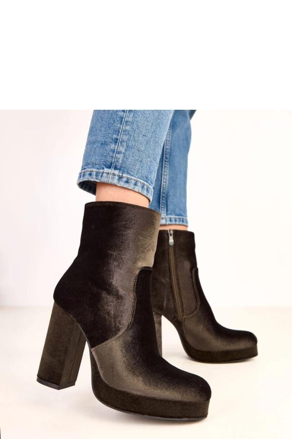 Green Heel Boots..Fabric, Footbed, Upper Height, Heel Height and Platform Height