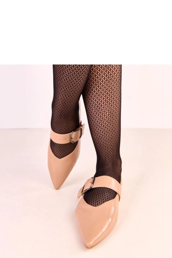 Beige Ballet Flats....Fabric and Footbed