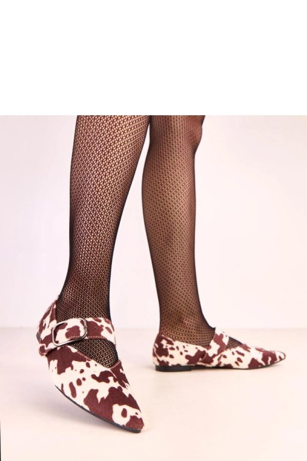 Brown Ballet Flats...Fabric and Footbed