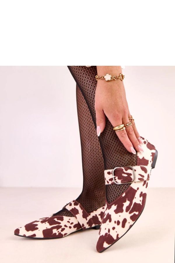 Brown Ballet Flats...Fabric and Footbed