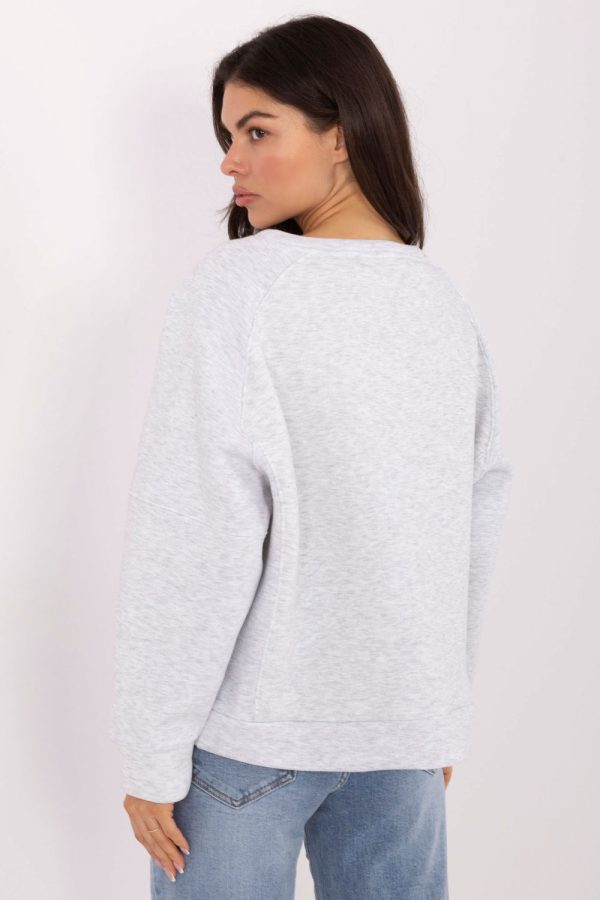 Grey Sweatshirt in Sweatshirts For Women with Cotton and Polyester