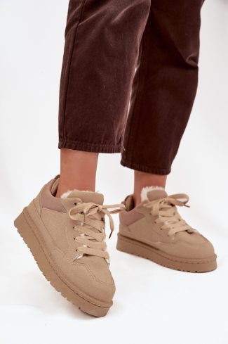 1101558.jpg Beige Sport Shoes in Women`s Athletic Shoes, Trainers, Sneakers with Fabric, Warmers, Footbed, Upper Height and Sole Height