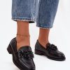 Black Mocassin in Moccasins, Loafers with Fabric, Footbed, Upper Height and Heel Height