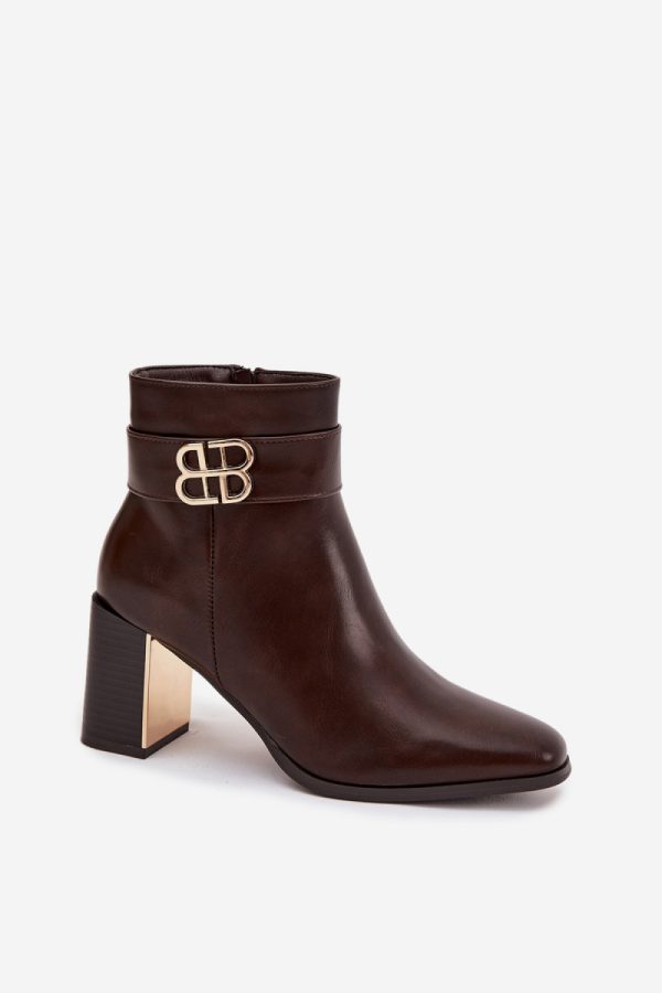 brown Heel boots model 220693 Step in style