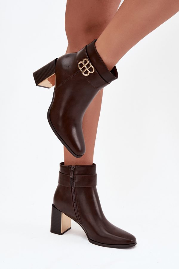brown Heel boots model 220693 Step in style