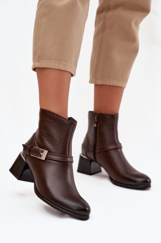 brown Heel boots model 220702 Step in style