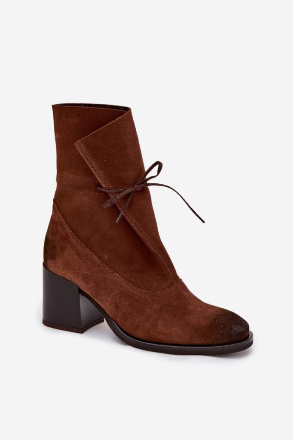 brown Heel boots model 220703 Step in style