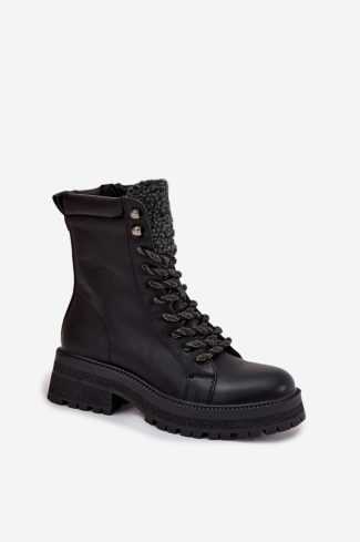 Black Trapper Shoes in Women`s Ankle Boots & Booties with Fabric, Footbed, Upper Height and Heel Height