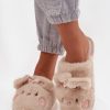 1101674.jpg Beige Slippers in Slippers For Women with Fabric, Warmers, Footbed and Sole Height