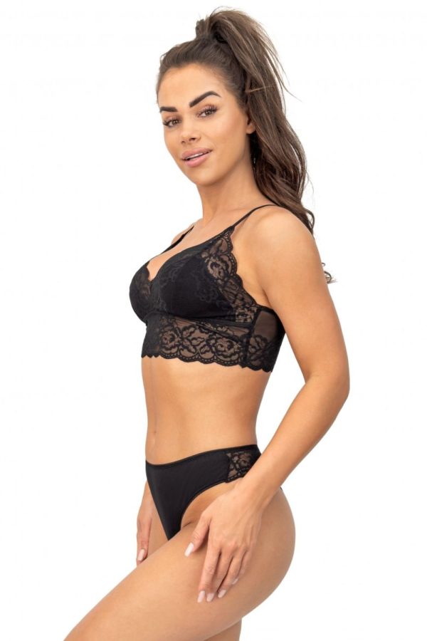 Black Soft in Soft Bras, Semi-Soft Bras with Spandex and Polyester