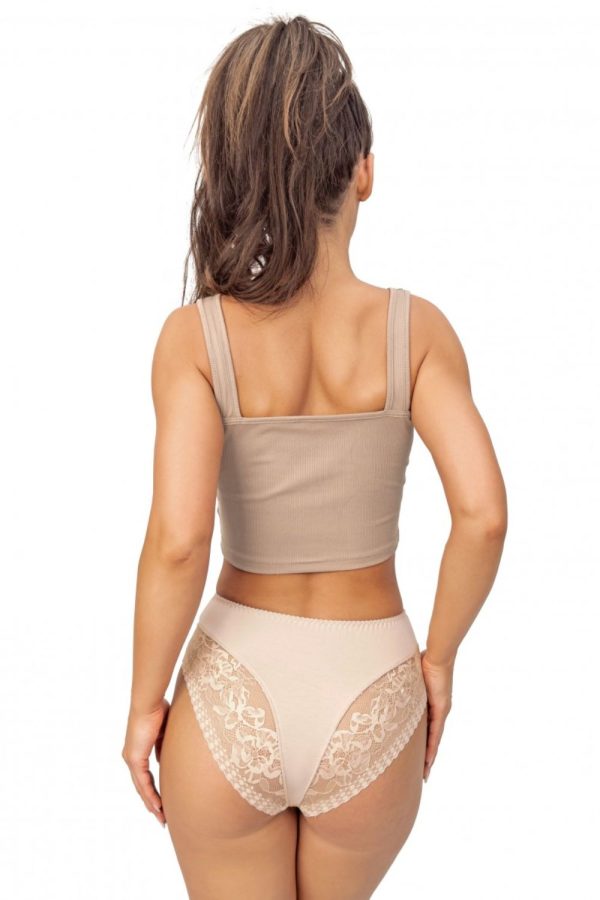 Beige Panties in Briefs with Spandex and Viscose