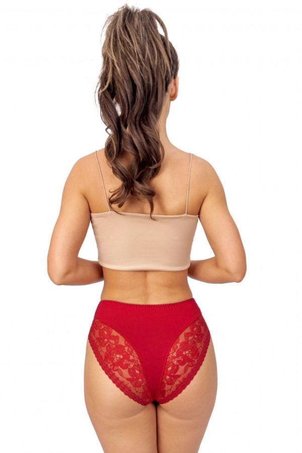 Red Panties in Briefs with Spandex and Viscose