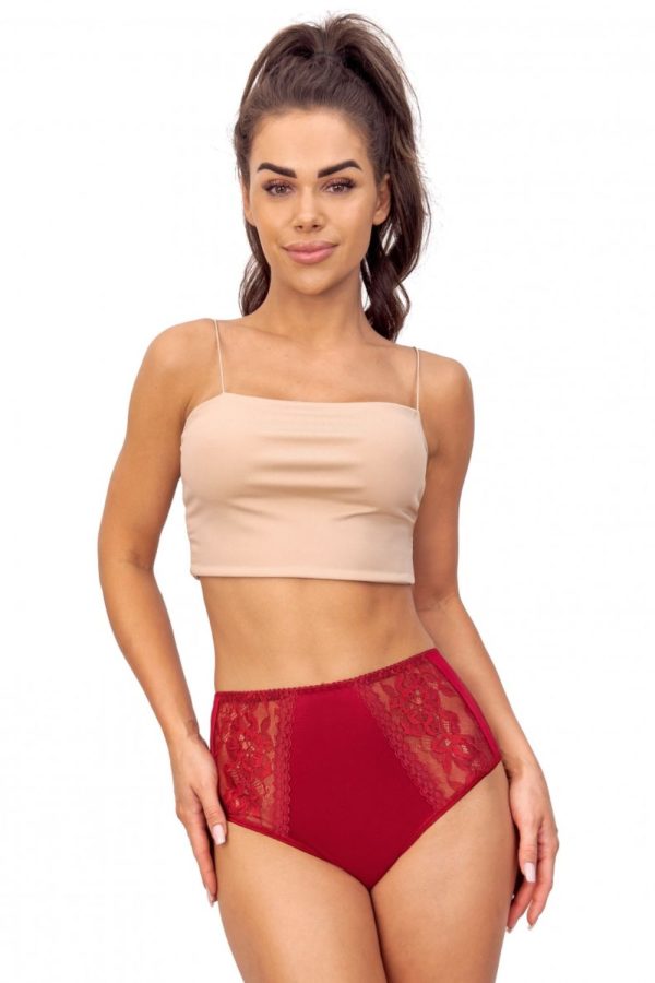 Red Panties in Briefs with Spandex and Viscose