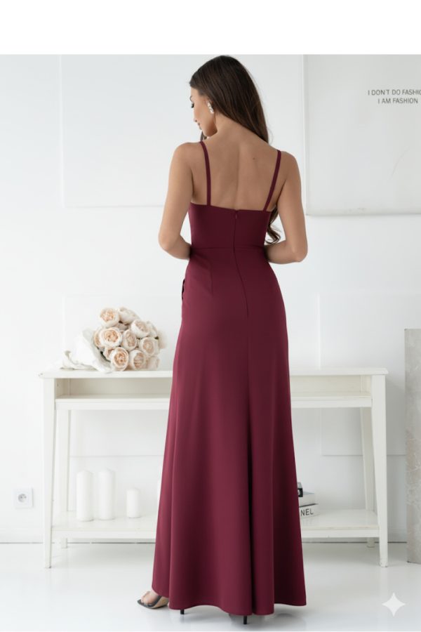 Red Long Dress in Evening Dresses with Cotton, Spandex and Polyester