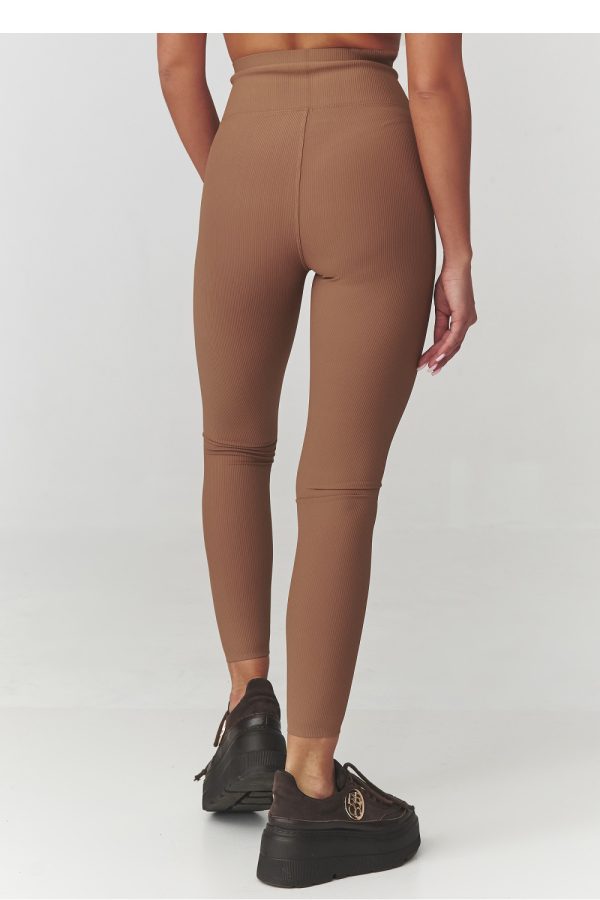 Brown Long Leggings in Leggings with Spandex and Polyamide
