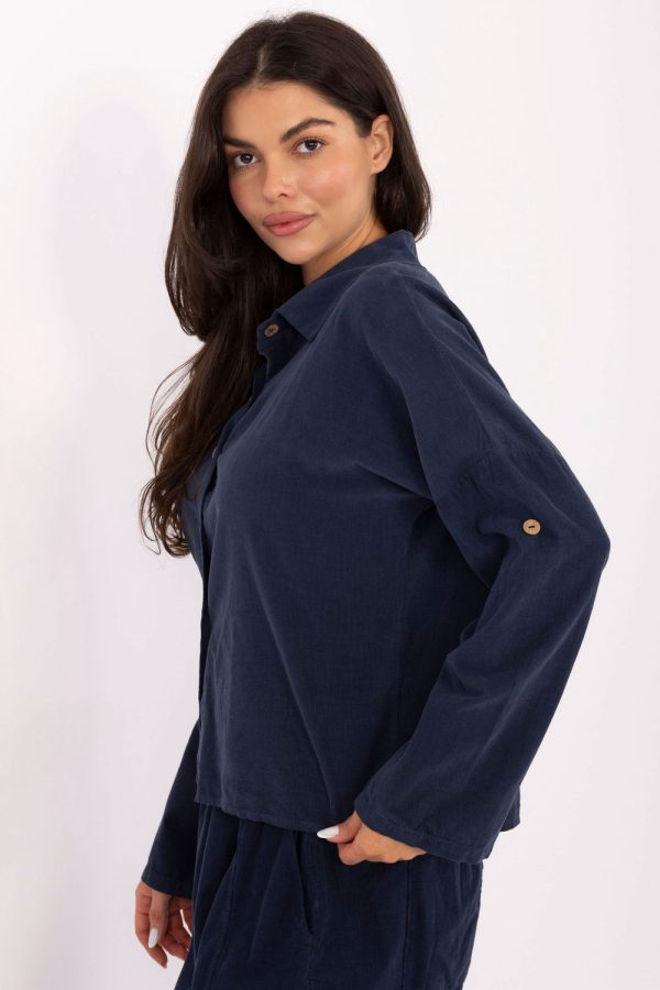 blue Long sleeve shirt model 220822 Italy Moda