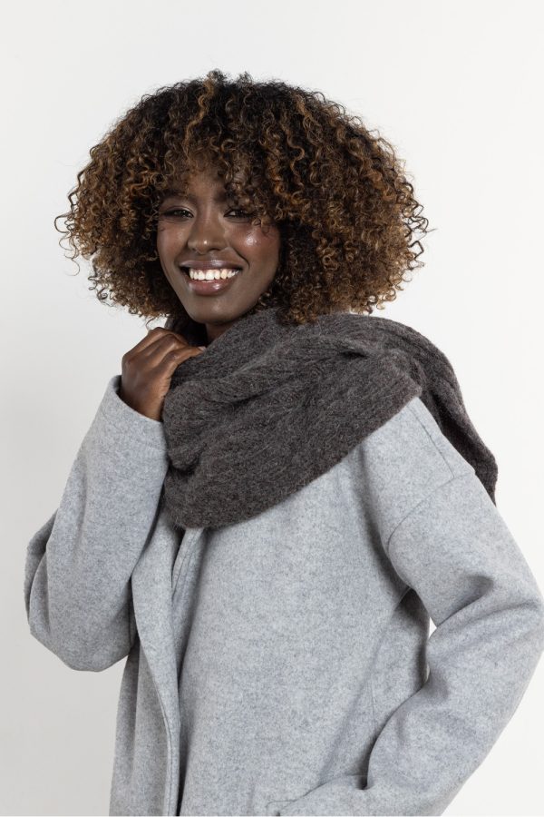 Brown Shawl in Wraps, Scarves, Shawls For Women with Acrylic, Moher, Polyamide and Wool