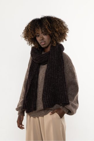 Brown Shawl in Wraps, Scarves, Shawls For Women with Acrylic, Moher, Polyamide and Wool