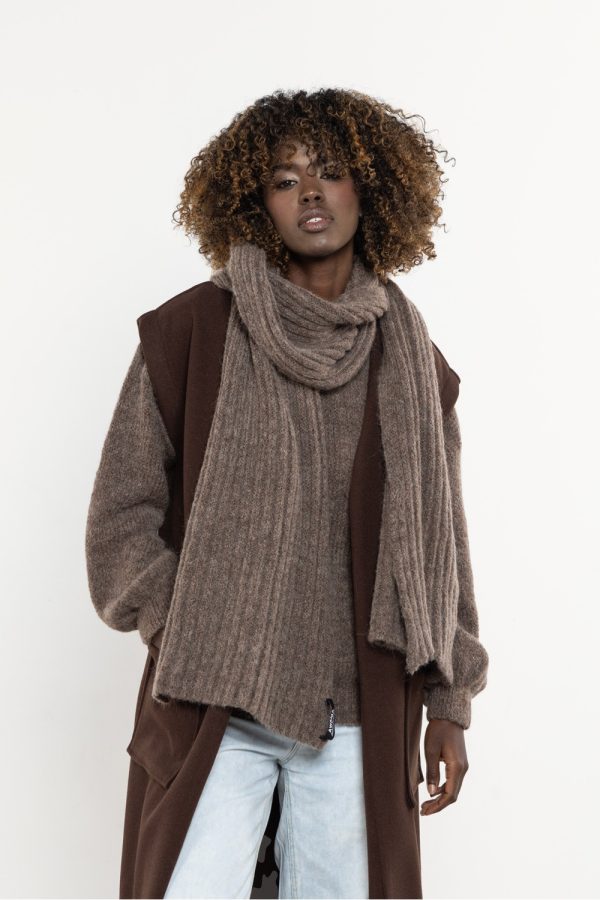Brown Shawl in Wraps, Scarves, Shawls For Women with Acrylic, Moher, Polyamide and Wool