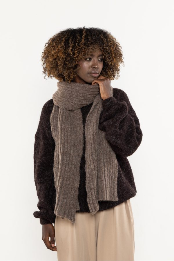 Brown Shawl in Wraps, Scarves, Shawls For Women with Acrylic, Moher, Polyamide and Wool