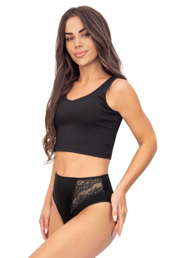 Black Panties in Briefs with Spandex and Viscose