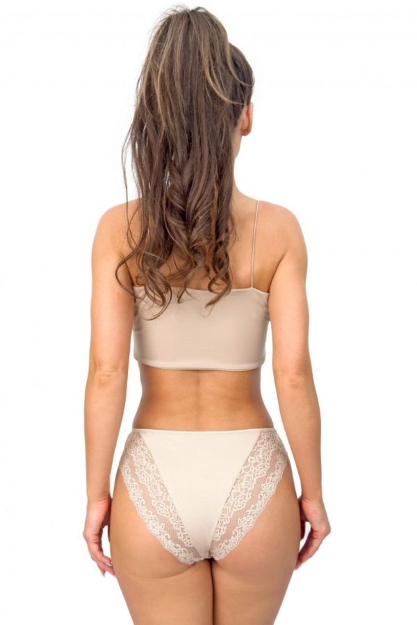 Beige Panties in Briefs with Spandex and Viscose
