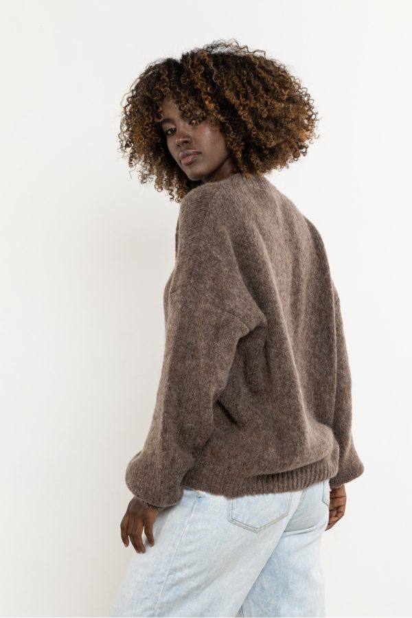 Brown Jumper in Sweaters, Pullovers, Jumpers, Turtlenecks, Boleros, Shrugs with Acrylic, Moher, Polyamide and Wool