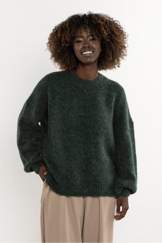 Green Jumper in Sweaters, Pullovers, Jumpers, Turtlenecks, Boleros, Shrugs with Acrylic, Moher, Polyamide and Wool